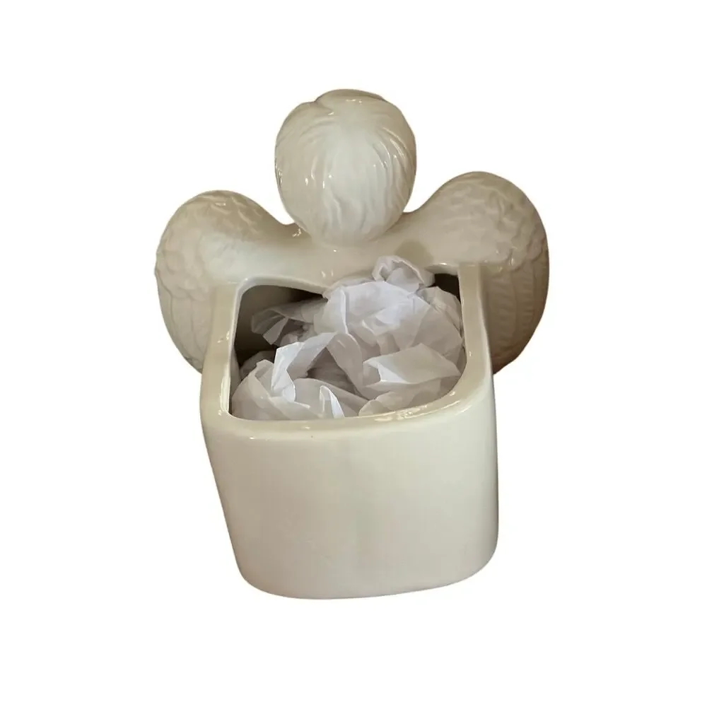 Vintage Angel Cherub Ceramic Planter Vase